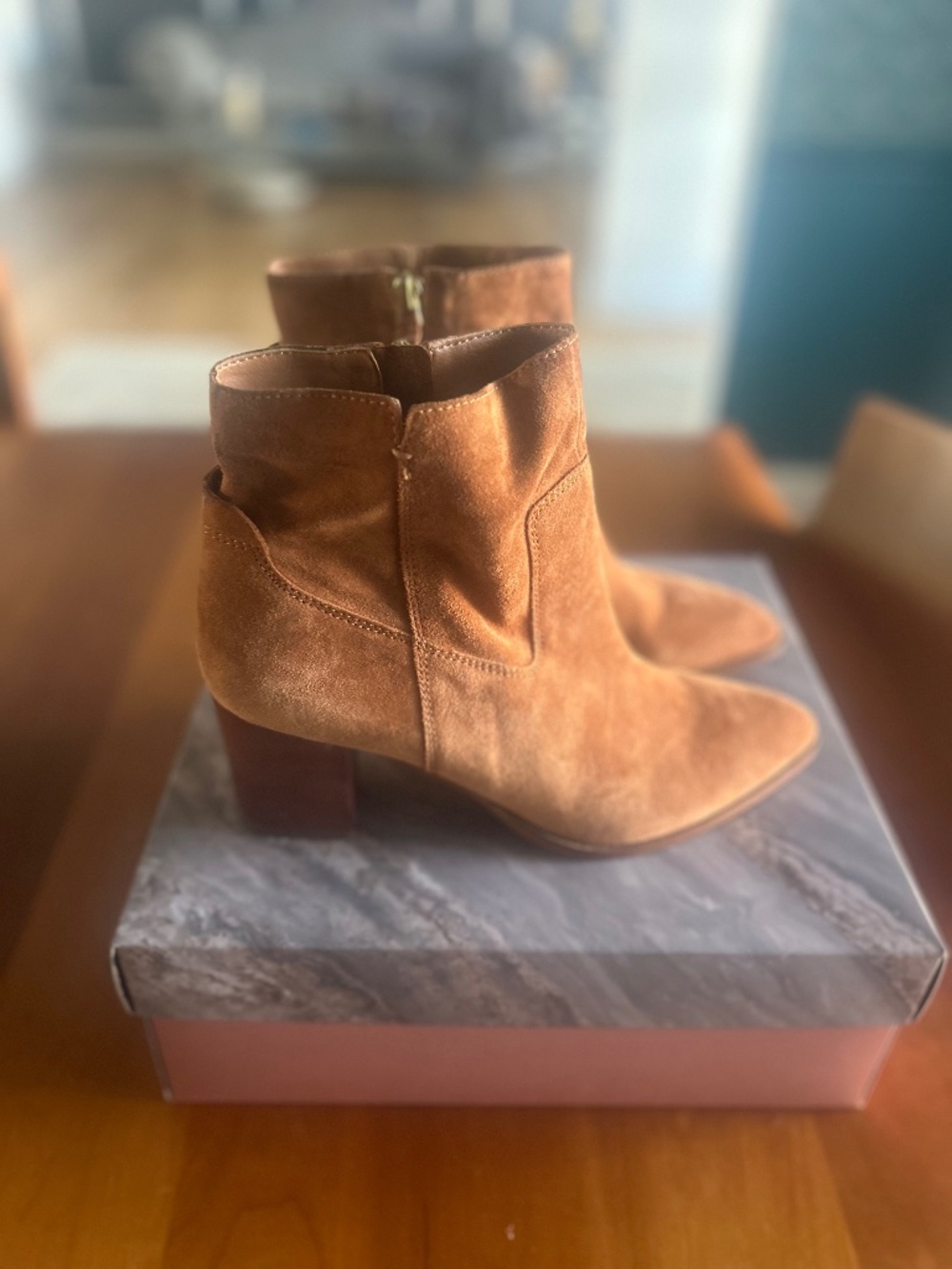 Franco Sarto Suede Boots, W 9
